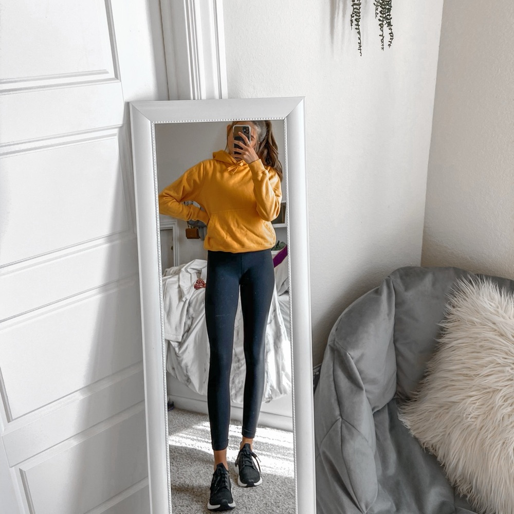 Urban outfitters yellow cropped hoodie